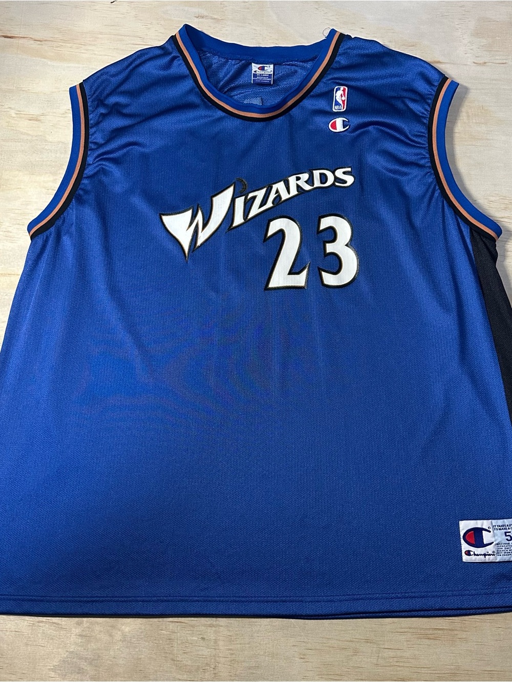 Vintage 90s Champion Jersey Men 52 2XL Blue Michael Jordan Washington Wizards 23